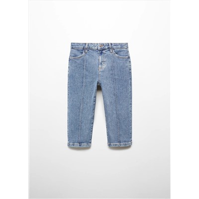 Jeans capri costuras decorativas