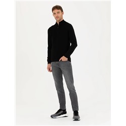 Siyah Slim Fit Kazak