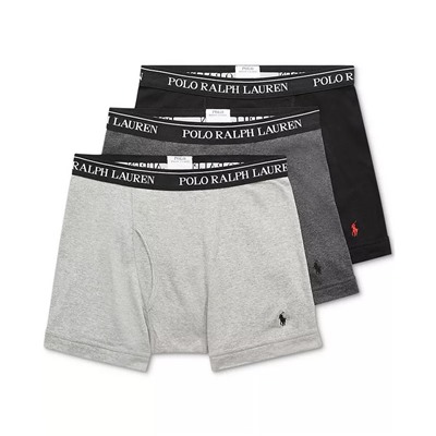 POLO RALPH LAUREN Men's 3-Pack Big & Tall Cotton Boxer Briefs