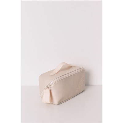 Neceser pequeño rubber marfil metaizado