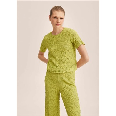 Pantalón algodón textura -  Mujer | MANGO OUTLET Melilla