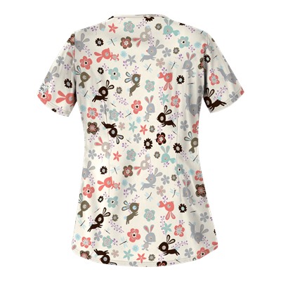 UA Springtime Hop Coffee Bean Print Scrub Top