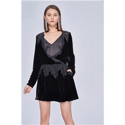 Vestido evasé Negro