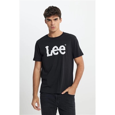 Lee, Regular Fit Normal Kesim Sıfır Yaka %100 Pamuk Logolu Tişört