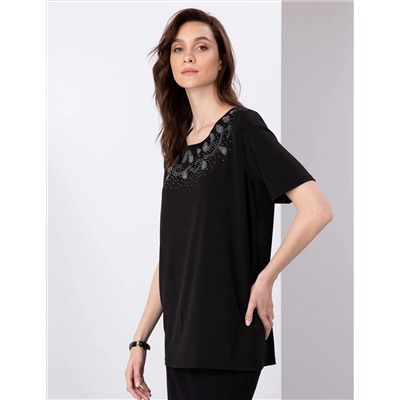 Siyah Comfort Fit Bluz