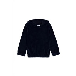 Kız Çocuk Lacivert Kapüşonlu Sweatshirt