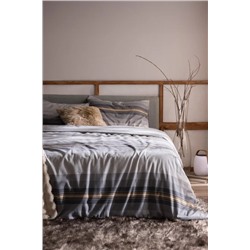 Destry King Size %100 Pamuk Flanel Nevresim Takımı - Gri
