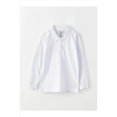 Luggi Baby Polo Yaka Uzun Kol Okul T-shirt LG-10120