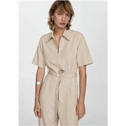 Mono lyocell cuello camisero