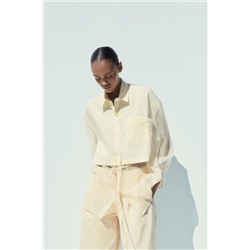 ORGANZA COMBINED OVERSIZE SHIRT
