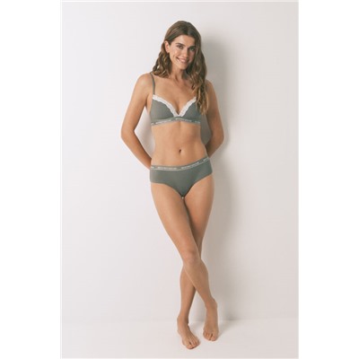 Sujetador triangular CHARMING algodón kaki