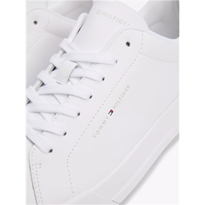 Coated Leather Court Sneaker