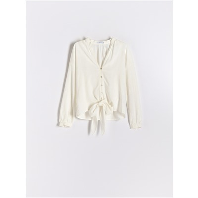 Bluse mit Bindedetail