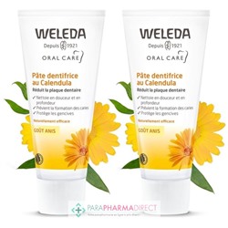 Weleda Pâte Dentifrice au Calendula Protège & Renforce les Gencives Goût Anis BIO 2x75 mlLot  × 2