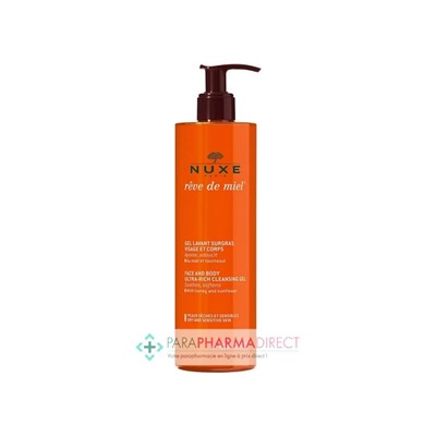 Nuxe Rêve de Miel Gel Lavant Surgras Visage et Corps 400ml
