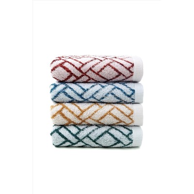 Soley | Celosia | %100 Pamuklu Ipliği Boyalı 4'lü El / Yüz Havlusu Seti HV.CELOSIA.4LUSET