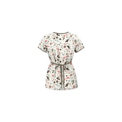 UA Springtime Hop Coffee Bean Mock Wrap Scrub Top