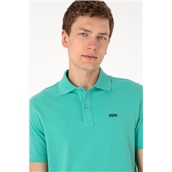 Erkek Polo Yaka Mint Basic Tişört
