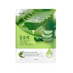 Тканевая маска для питания и увлажнения кожи с алоэ вера от Esfolio 23 мл / Esfolio aloe vera essence sheet mask 23 ml