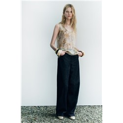 ZW COLLECTION PRINTED SEMI-SHEER TOP