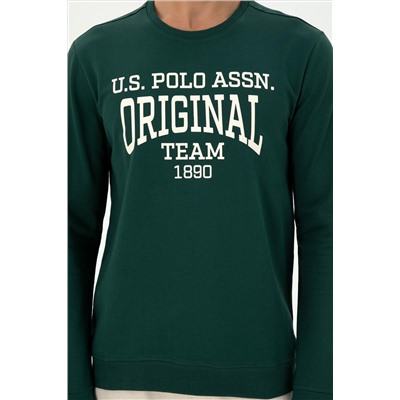 Erkek Koyu Yeşil Sweatshirt
