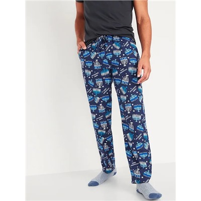 Printed Flannel Pajama Pants for Men