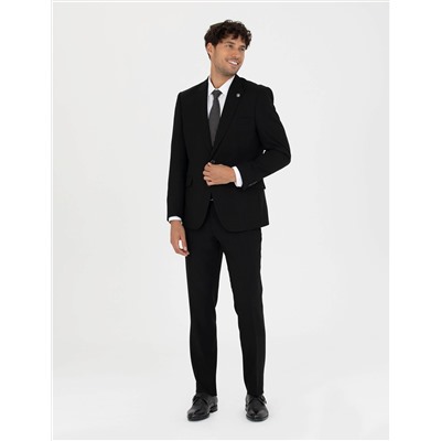 Siyah Slim Fit Takım Elbise
