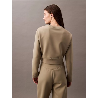 Spacer Cropped Crewneck Sweatshirt