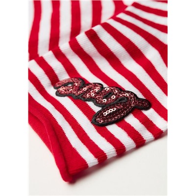 Kurze Sportsocken mit seitlicher Applikation