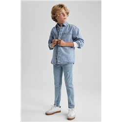 Defacto Erkek Çocuk Slim Fit Yırtık Detaylı Jean Pantolon A3773A823AU