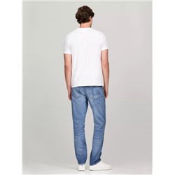 Embroidered Tommy Logo Slim Fit T-Shirt