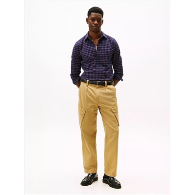 Slim Fit Check Stretch Oxford Shirt