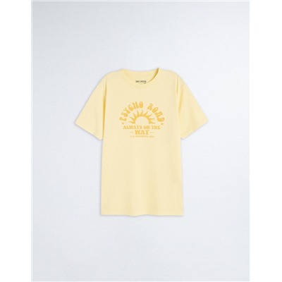 Print T-shirt, Men, Light Yellow