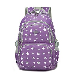 Fanci Lovely Dog Paw or Butterfly Prints Waterproof Primary Middle School Backpack Fit for 14 inch Laptop
