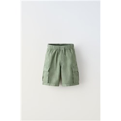 LOOSE-FITTING CARGO BERMUDA SHORTS