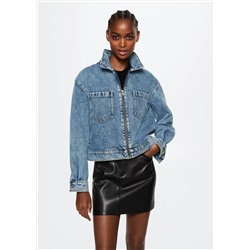Chaqueta vaquera bolsillos  -  Mujer | MANGO OUTLET Melilla
