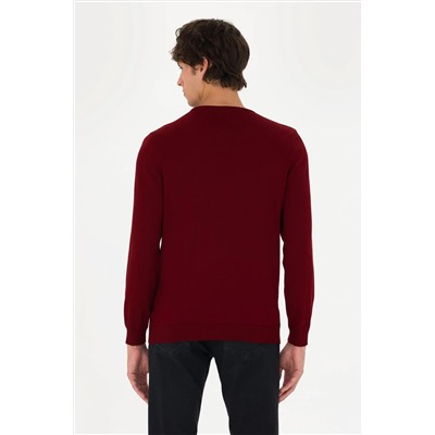 Erkek Bordo Basic Kazak
