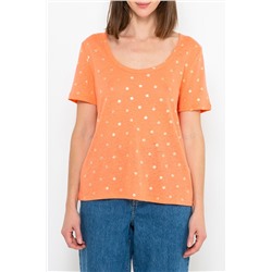 Camiseta de lino Naranja