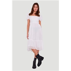 Vestido avolantado Blanco