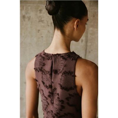 TEXTURED FABRIC MINI DRESS