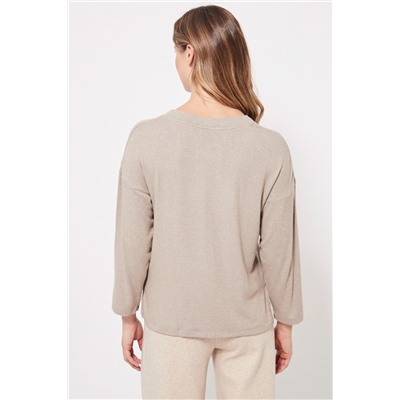 Camiseta Beige jaspeado