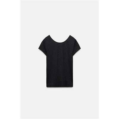POLYAMIDE RHINESTONE TOP