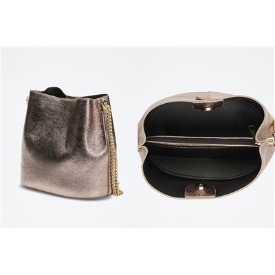 Bolso de piel Mini Bruna Bronce