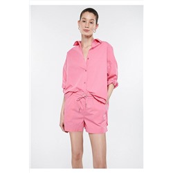 Mavi Pembe Gömlek Oversize / Geniş Kesim 1210103-71028