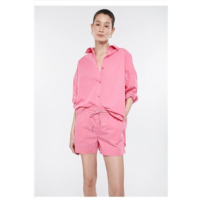 Mavi Pembe Gömlek Oversize / Geniş Kesim 1210103-71028
