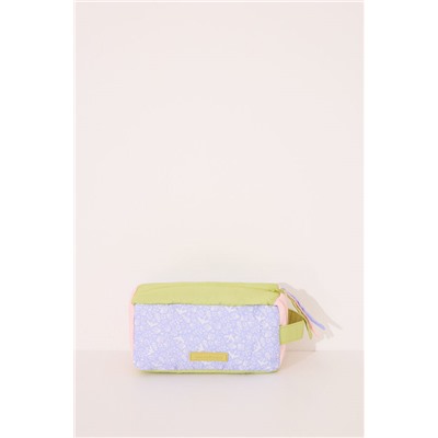Neceser pequeño estuche hojas multicolor