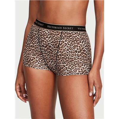 Logo Cotton High-Waist Boyshort Panty