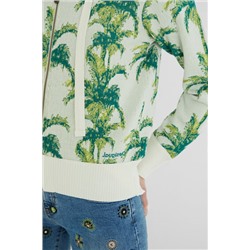 Chaqueta sudadera capucha tropical