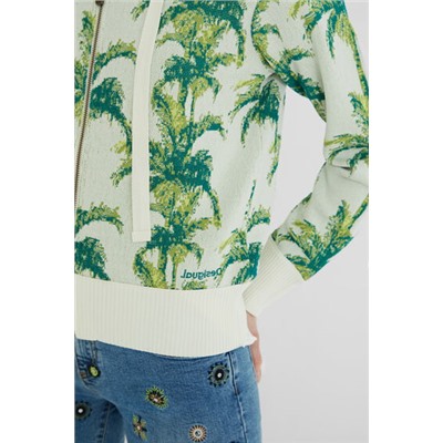 Chaqueta sudadera capucha tropical