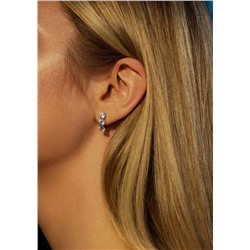 Серьги женские из золочёного серебра с фианитами 925 пробы S2139901010з